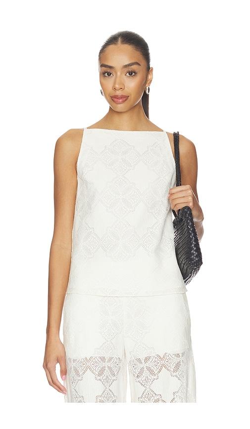 MISA Los Angeles Prisha Top in Ivory by MISA LOS ANGELES