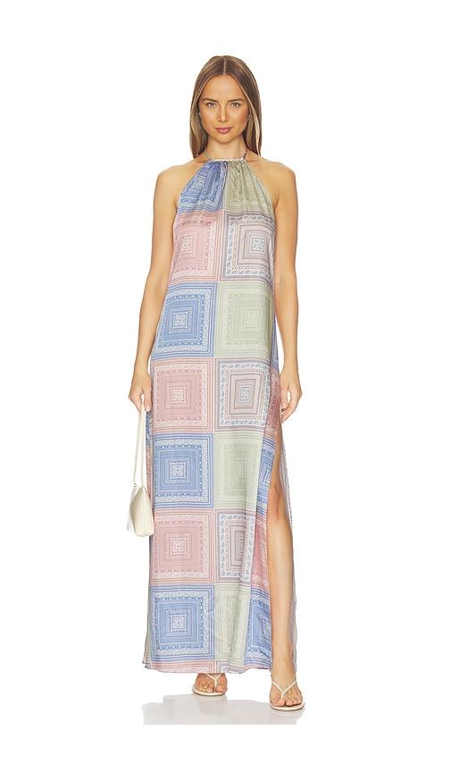 MISA Los Angeles Samantha Dress in Blue, Pink by MISA LOS ANGELES