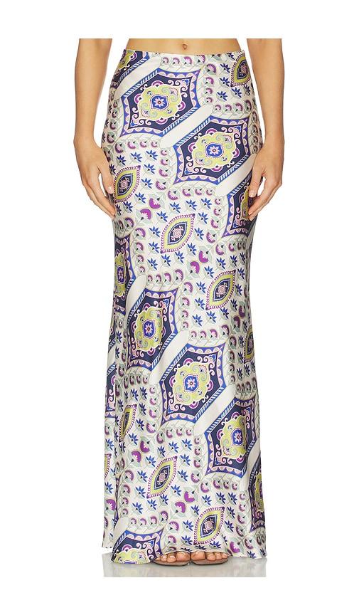 MISA Los Angeles Sierra Skirt in Ivory,Purple by MISA LOS ANGELES