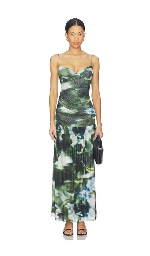 MISA Los Angeles Tala Dress in Green by MISA LOS ANGELES