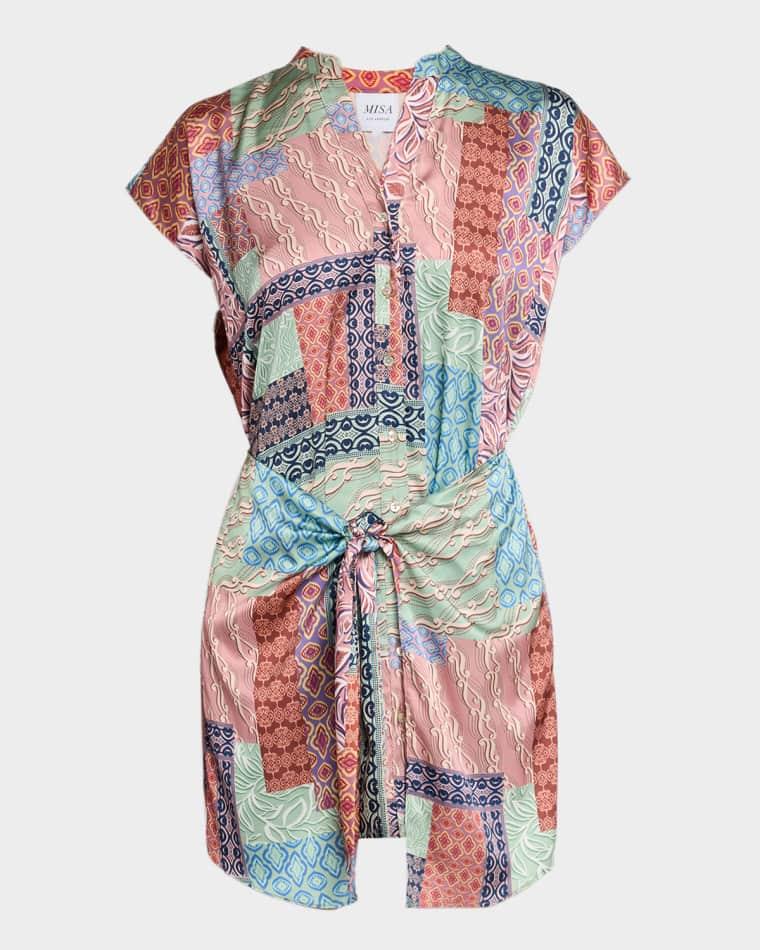 Mika Wrap Mini Dress by MISA LOS ANGELES