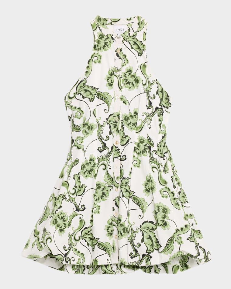 Risha Sleeveless Mini Shirtdress by MISA LOS ANGELES