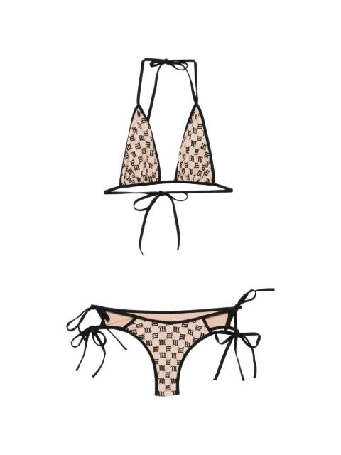 Coquette monogram-print bikini by MISBHV