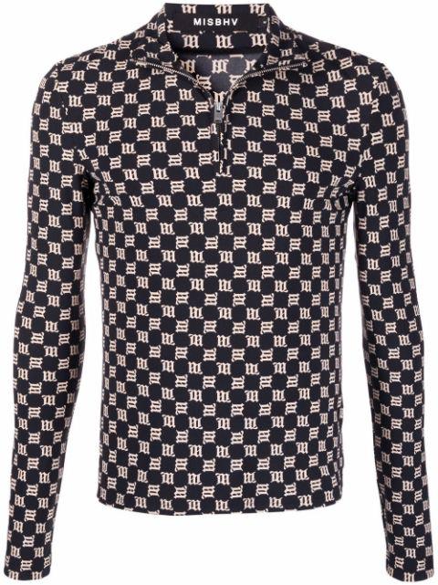 Monogram zip-up jersey by MISBHV