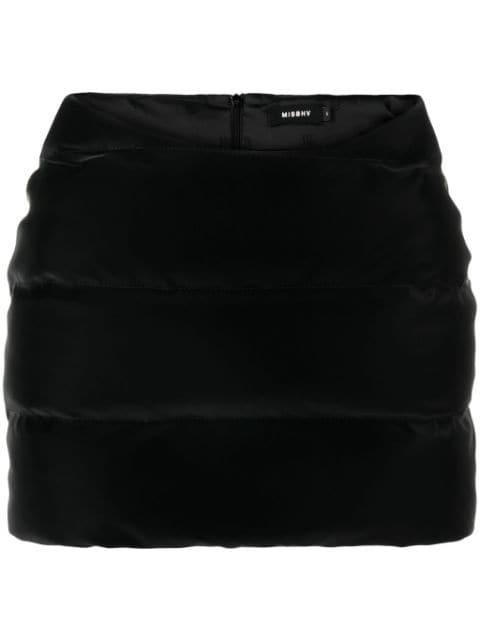 Puffer Trinity Latex padded miniskirt by MISBHV