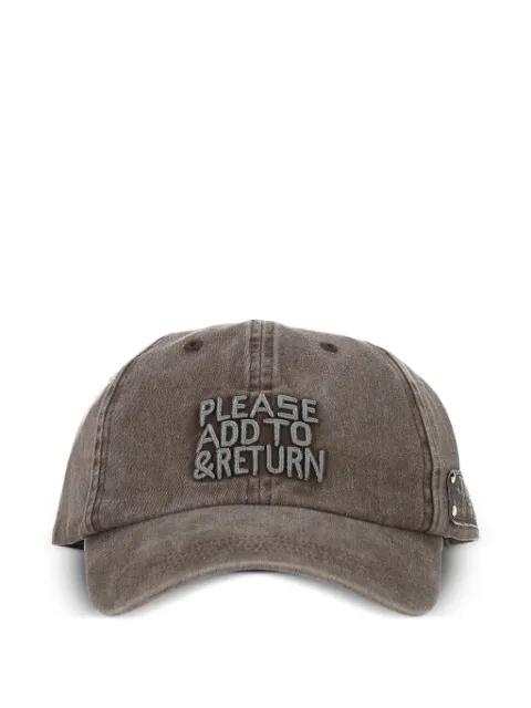 Ray Johnson embroidered washed-effect baseball cap by MISBHV