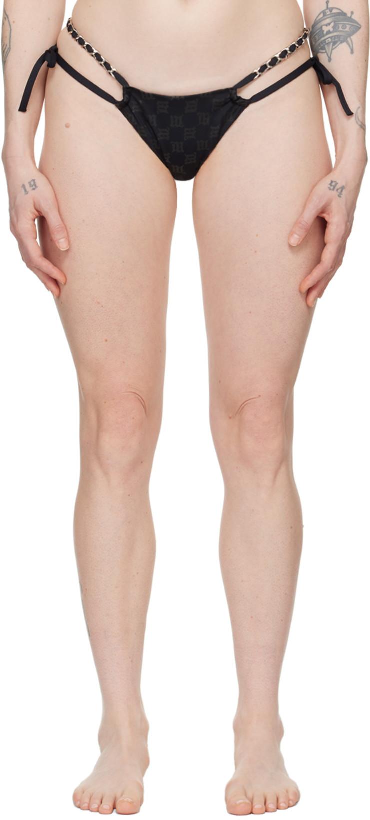 SSENSE Exclusive Black Monogram Bikini Bottom by MISBHV