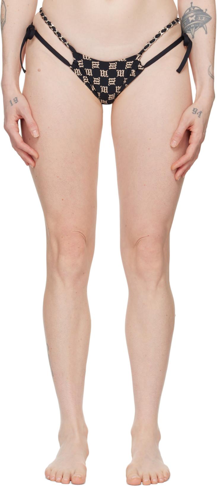 SSENSE Exclusive Black Monogram Bikini Bottom by MISBHV