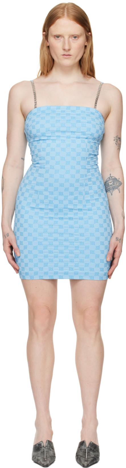 SSENSE Exclusive Blue Monogram Minidress by MISBHV