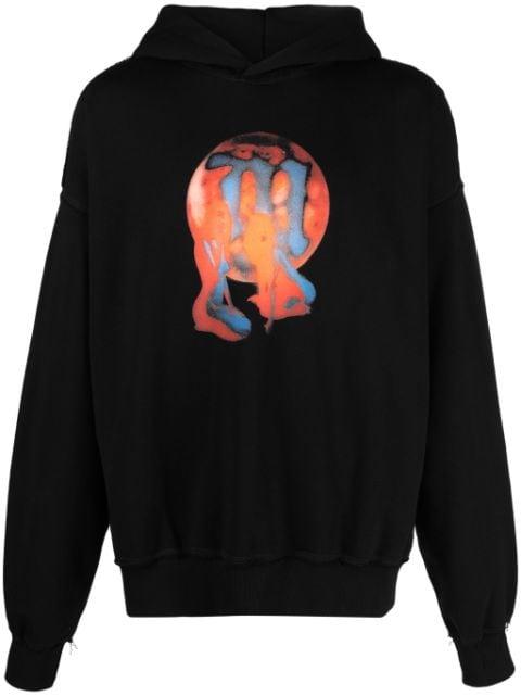 She Is My Weakness graphic-print hoodie by MISBHV