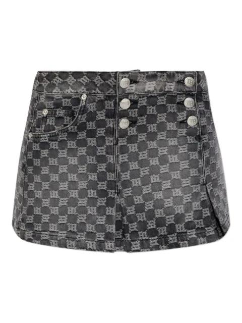 buttoned patterned skirt by MISBHV