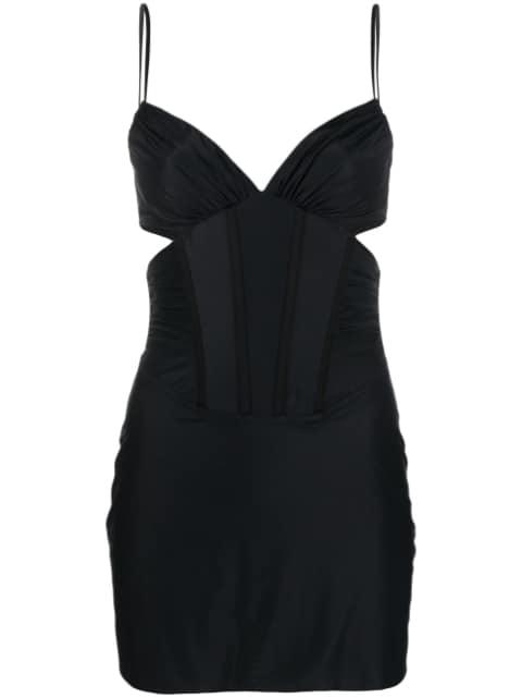 cut-out spaghetti-strap minidress by MISBHV