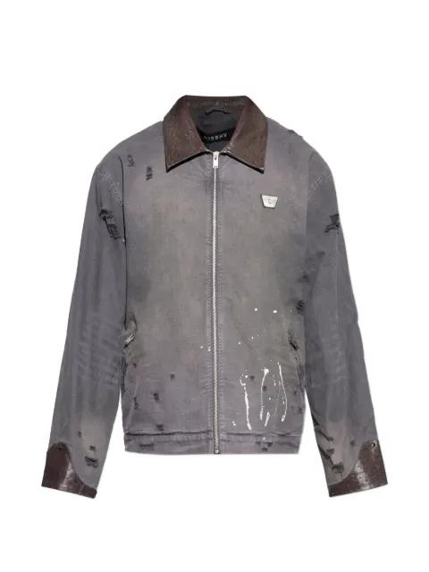 distressed collared jacket by MISBHV