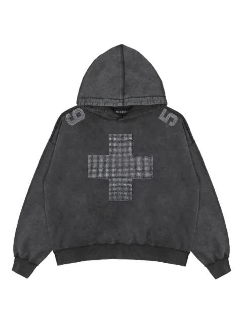 embellished-cross hoodie by MISBHV