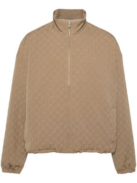 embossed-logo zip-up jacket by MISBHV