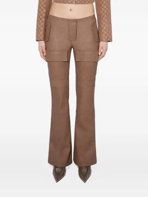 faux-leather bootcut moto trousers by MISBHV