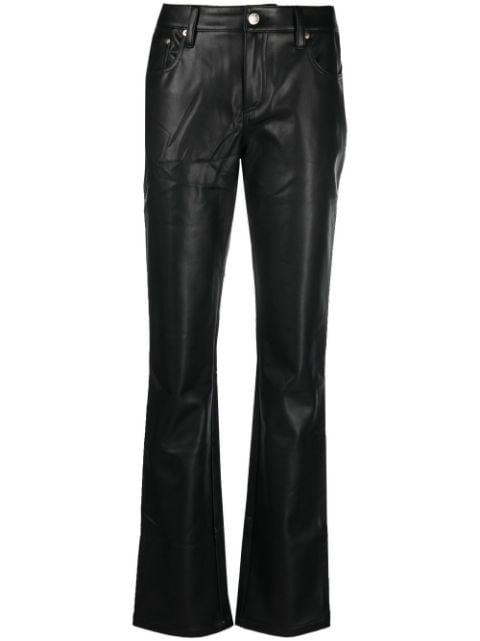 faux-leather straight-leg trousers by MISBHV