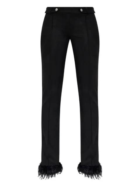 feather-trim trousers by MISBHV