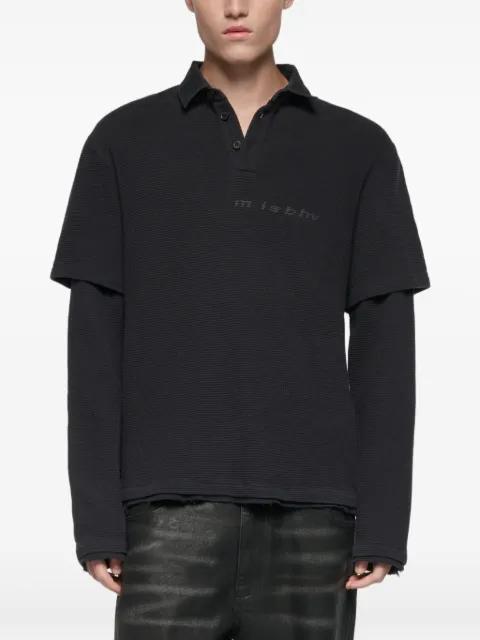 graphic layered long-sleeved polo shirt by MISBHV