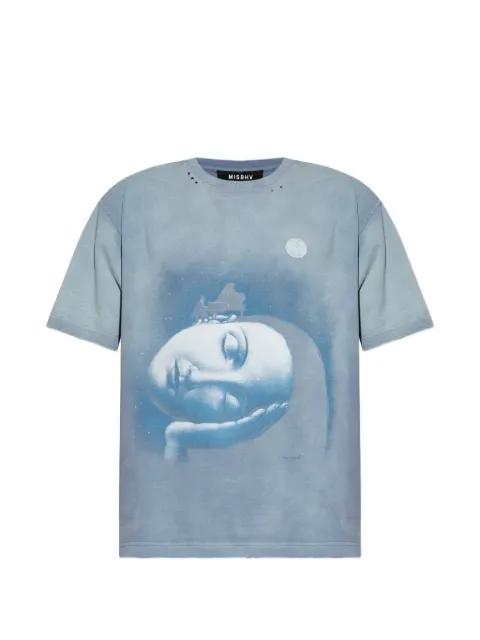graphic-print distressed T-shirt by MISBHV