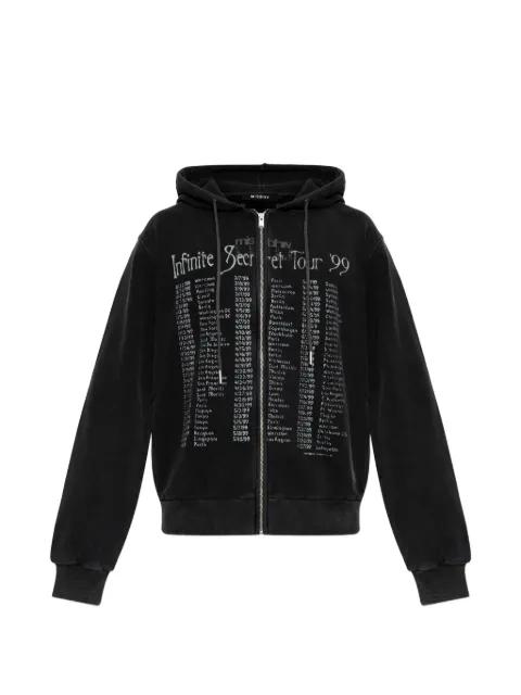 graphic-print zip-up hoodie by MISBHV
