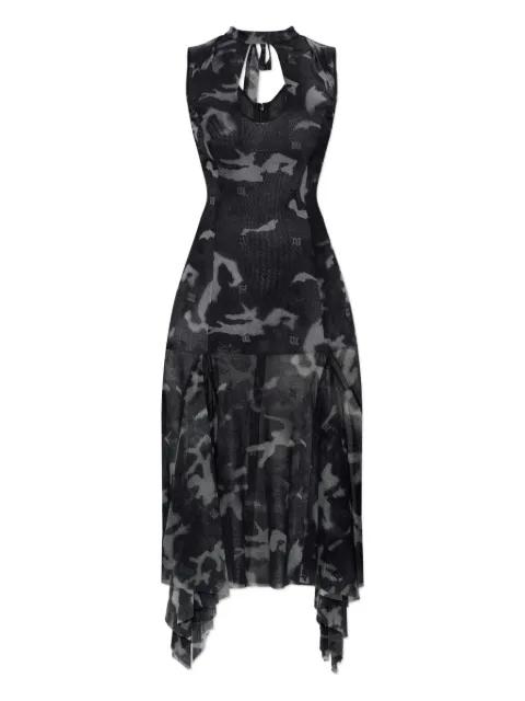 keyhole-neck asymmetric dress by MISBHV
