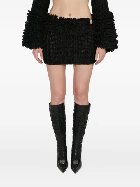 knitted logo hardware mini skirt by MISBHV