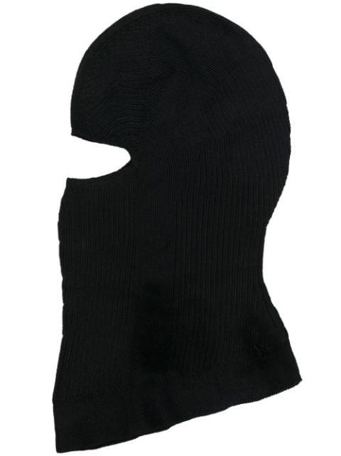 logo-embroidered knitted balaclava by MISBHV