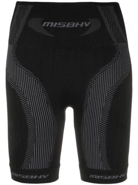 logo intarsia-knit cycling shorts by MISBHV