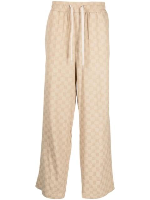 logo-print wide-leg trousers by MISBHV