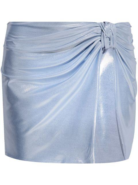 metallic-finish mini skirt by MISBHV
