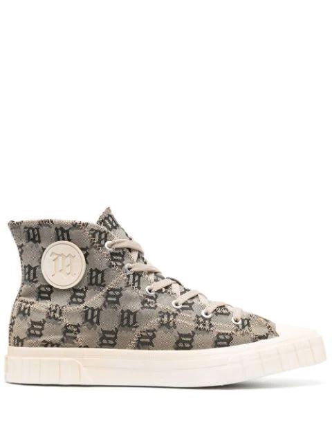 monogram high-top sneakers by MISBHV