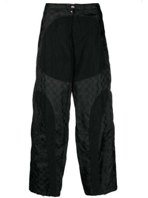monogram-jacquard wide-leg trousers by MISBHV