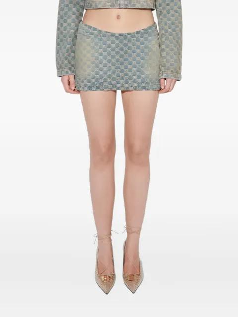monogram-pattern mini skirt by MISBHV