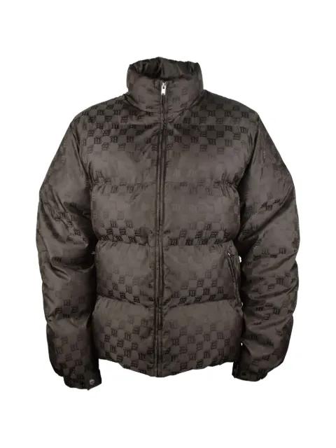monogram-pattern quilted down jacket by MISBHV