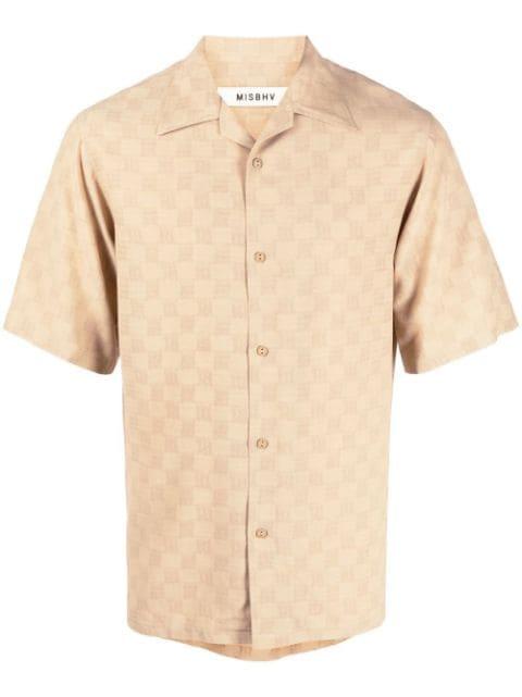 monogram-print short-sleeve shirt by MISBHV