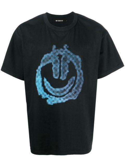 monongram smiley-print T-shirt by MISBHV
