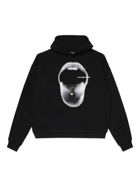 mouth-print graphic hoodie by MISBHV