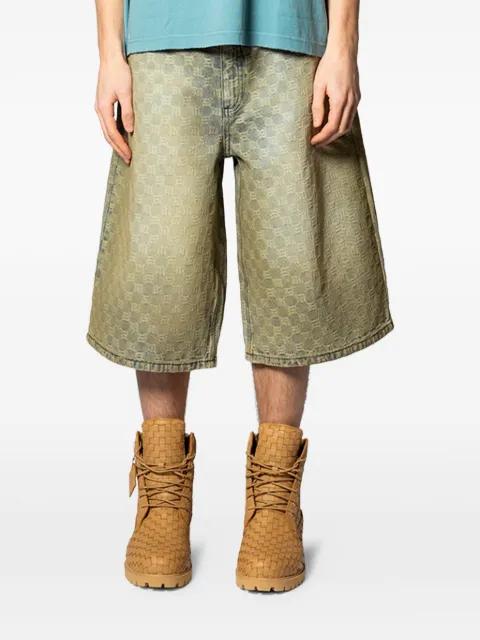 patterned denim shorts by MISBHV