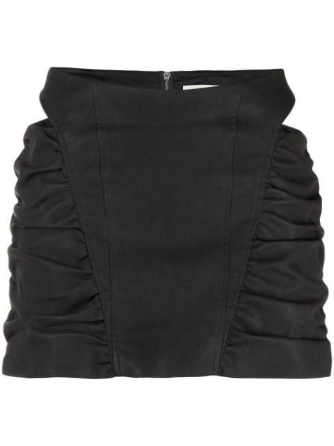 ruched cut-out mini skirt by MISBHV