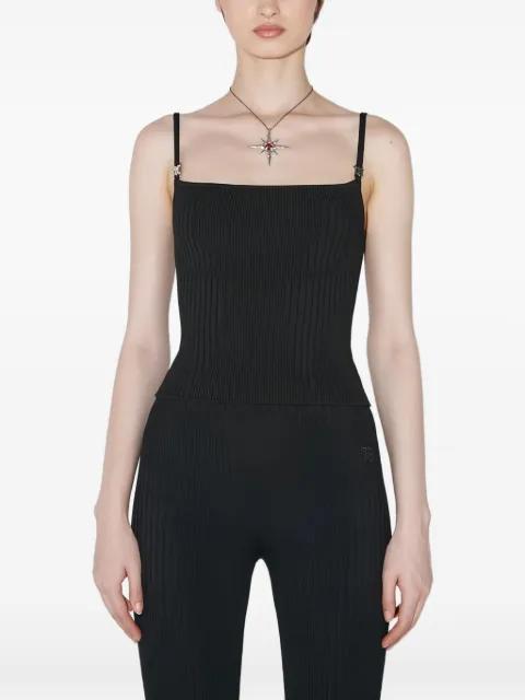 spaghetti straps logo hardware knitted top by MISBHV