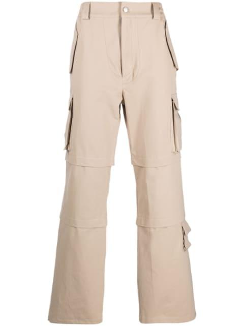 straight-leg cargo trousers by MISBHV
