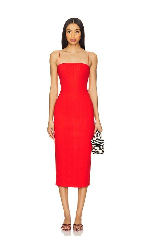 MISHA Irisa Midi Dress in Red by MISHA