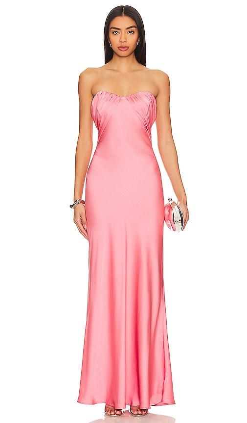 MISHA Livia Maxi Dress in Pink by MISHA