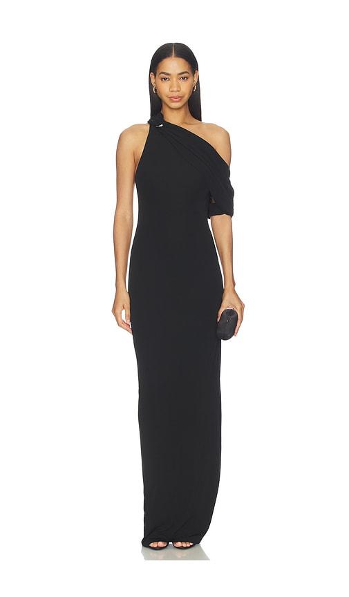 MISHA The Camden Dry Jersey Maxi Dress in Black by MISHA