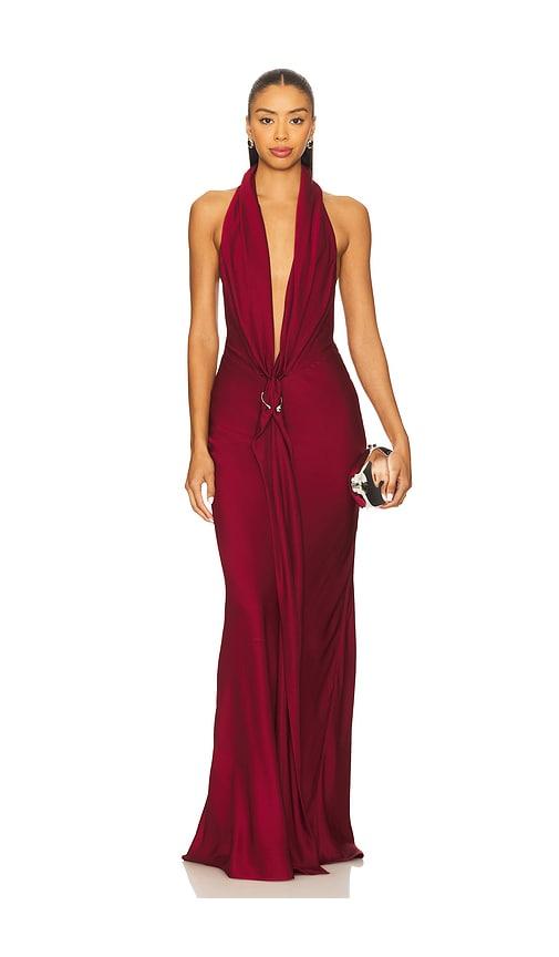 MISHA The Donna Satin Dress in Red by MISHA