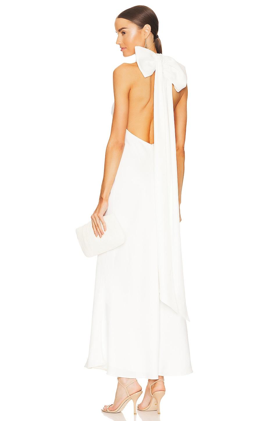 MISHA x REVOLVE Evianna Satin Gown in White by MISHA