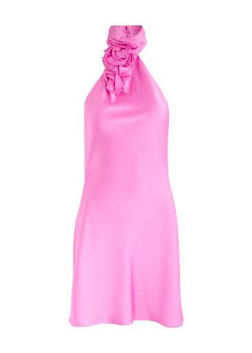 Sterling halterneck satin mini dress by MISHA