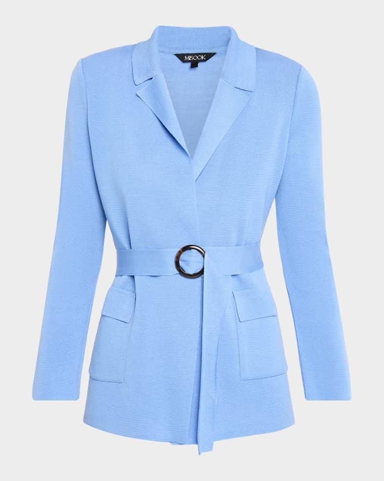 Belted Wrap-Front Knit Jacket by MISOOK