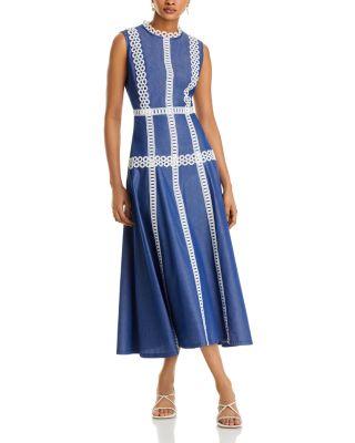 Contrast Trim Midi Dress by MISOOK